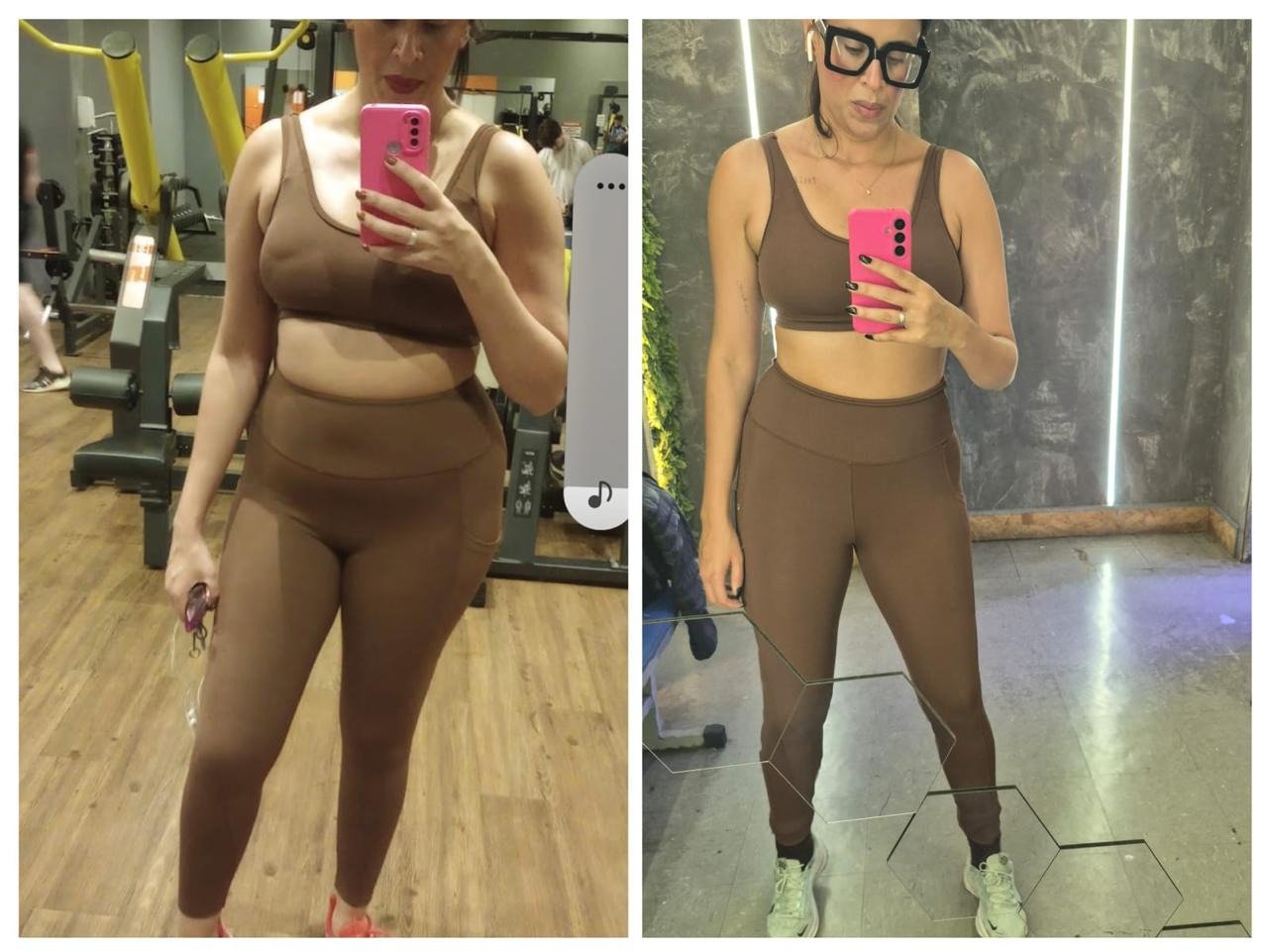 Rosana, antes e depois, perda de 4kg