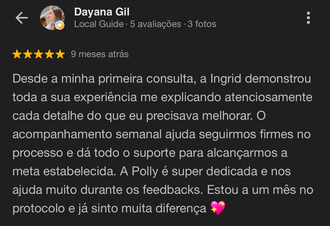 Avaliação de Dayana Gil