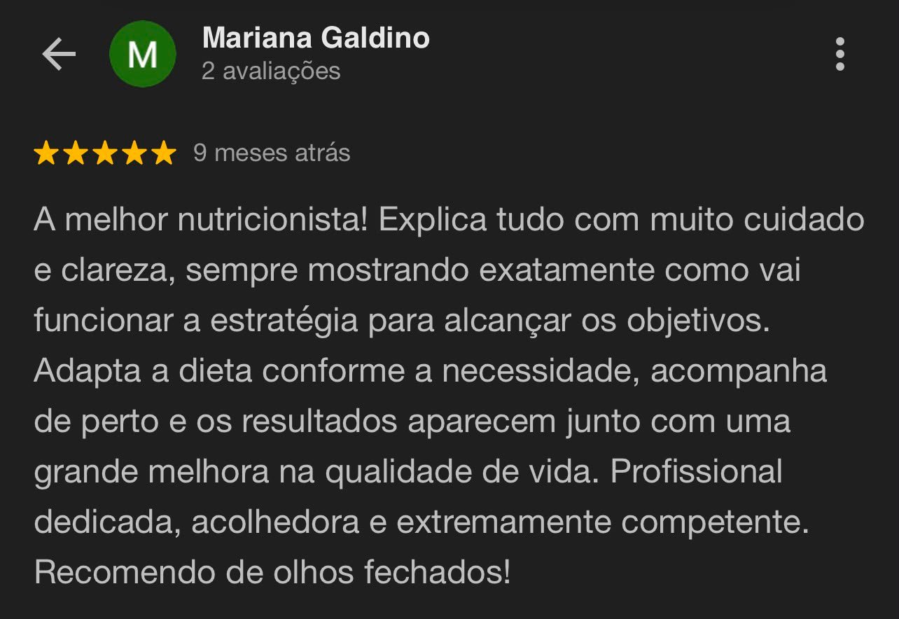 Avaliação de Mariana Galdino
